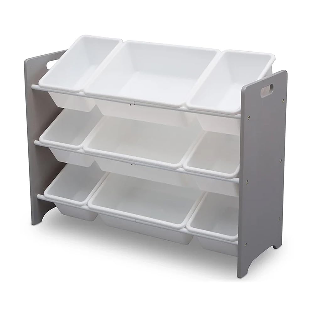 Delta Children MySize 9 Bin Plastic Toy Organizer - Greenguard Gold Certified, Grey