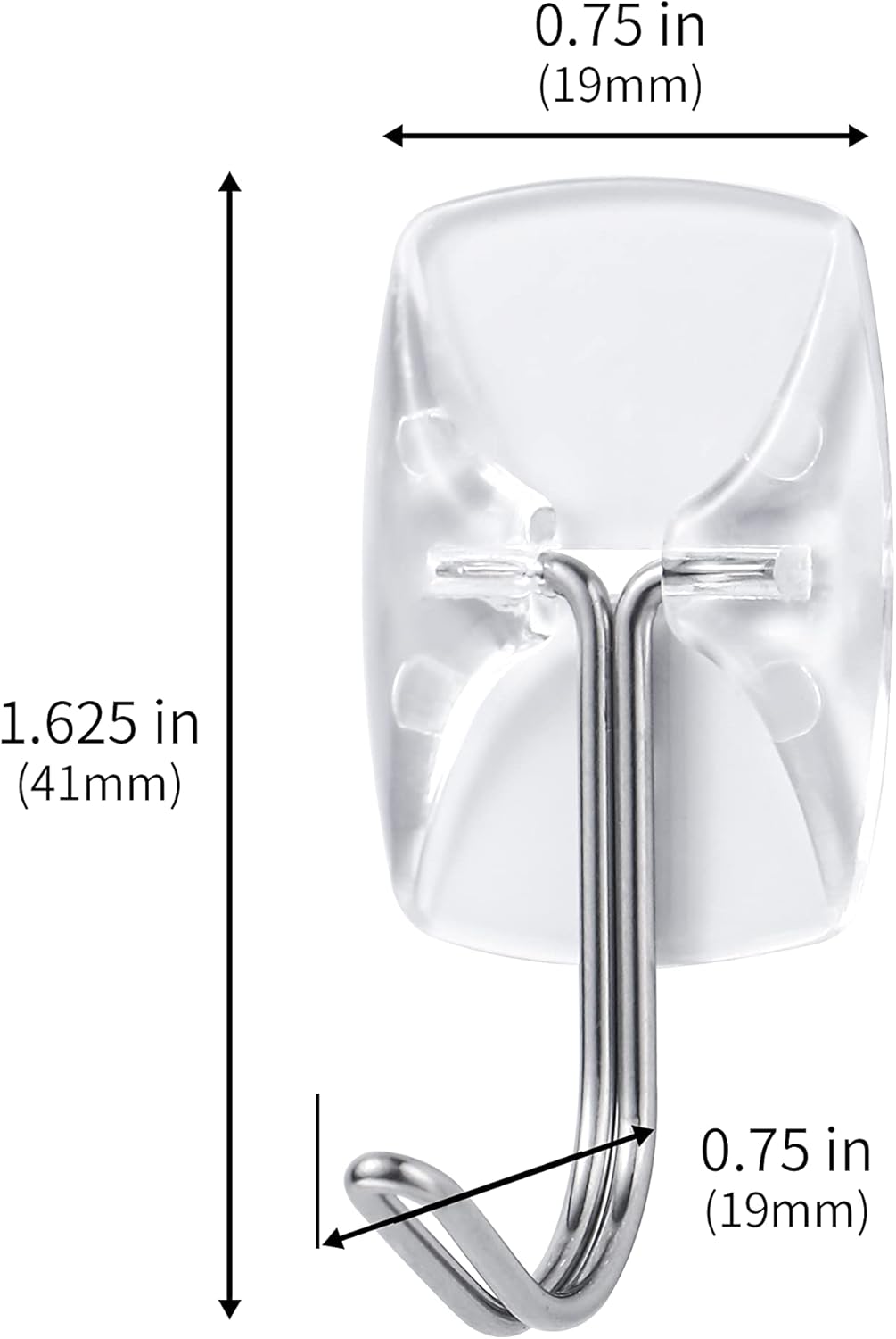 100 Small Hooks+120 Removable Strips, Clear Wire Hanger Hooks, Damage-Free Utility Hooks, Heavy Duty with Adhesive Strips, No Tools Wall Hook for Hanging, Value Pack