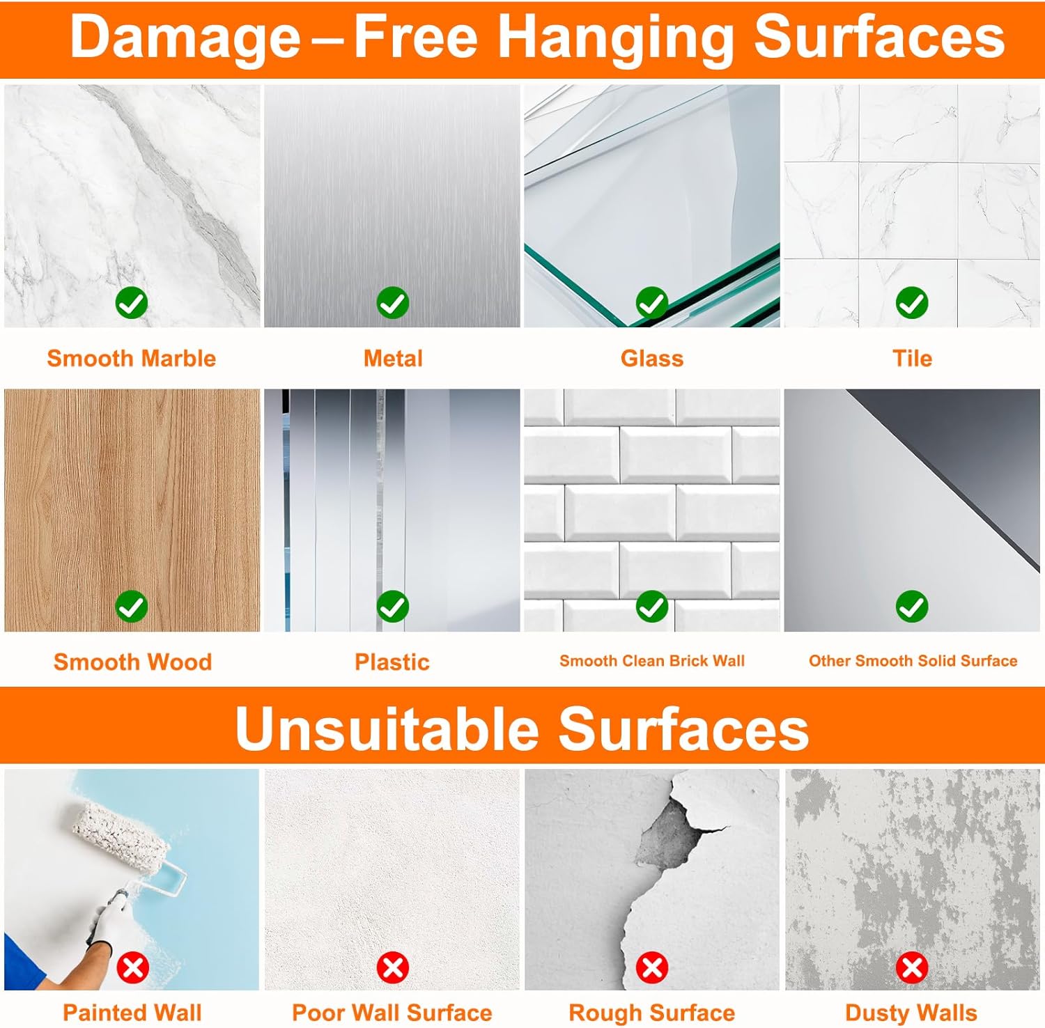 DDMY Heavy Duty Hooks Self Adhesive Hooks Newly Black Sticky for Hanging 100 Pack Waterproof Wall and Ceiling Hook with Reusable Adhesive for Shower, Kitchen, Hang Picture, Decorations,RV, No Damage