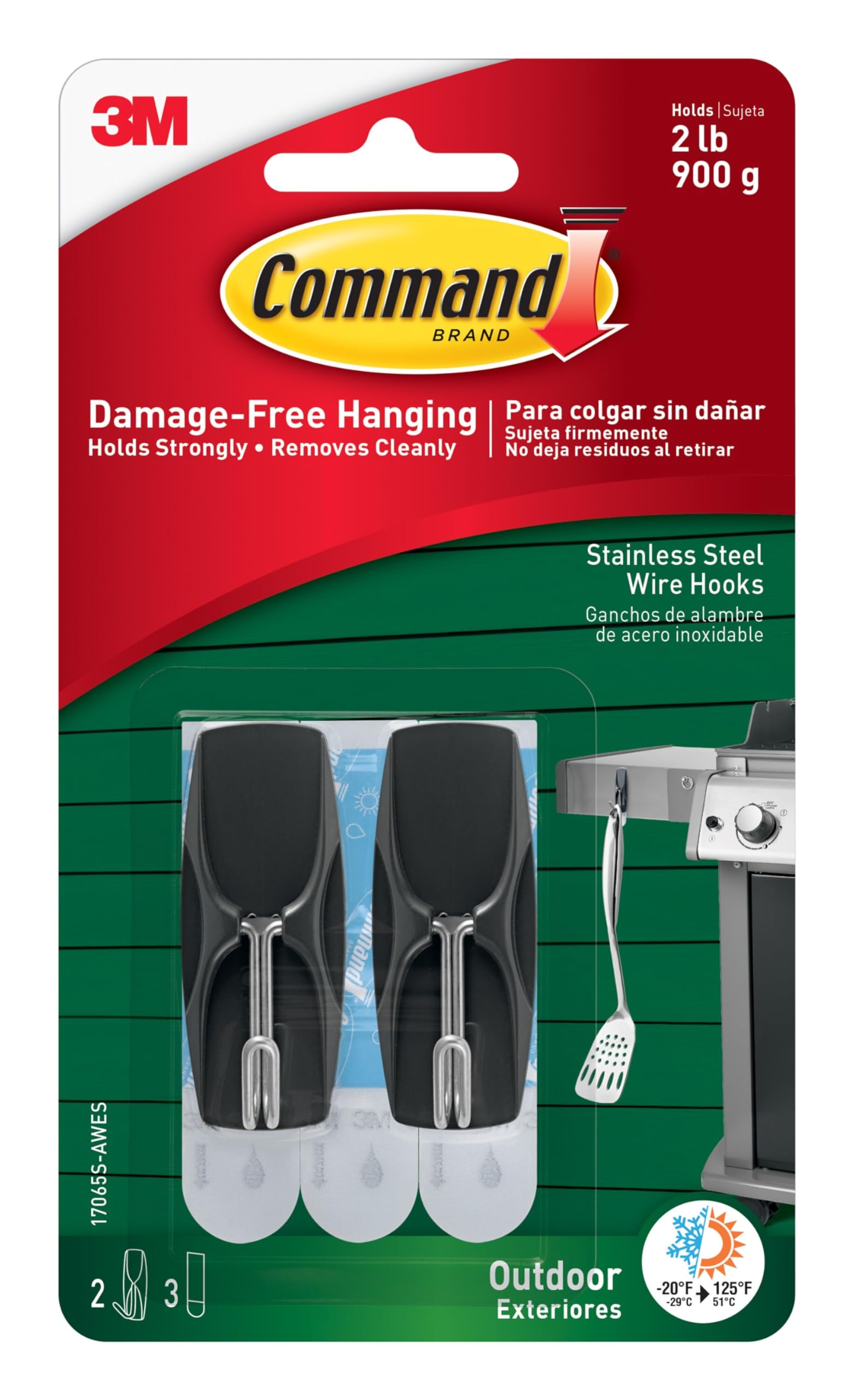 Command Medium Wire Toggle Hooks, 35 Hooks and 40 Strips, Damage-Free Hanging Wall Hook with Adhesive Strips, No Tools Great for Hanging, Organization and Storage, Holds up to 2 lb