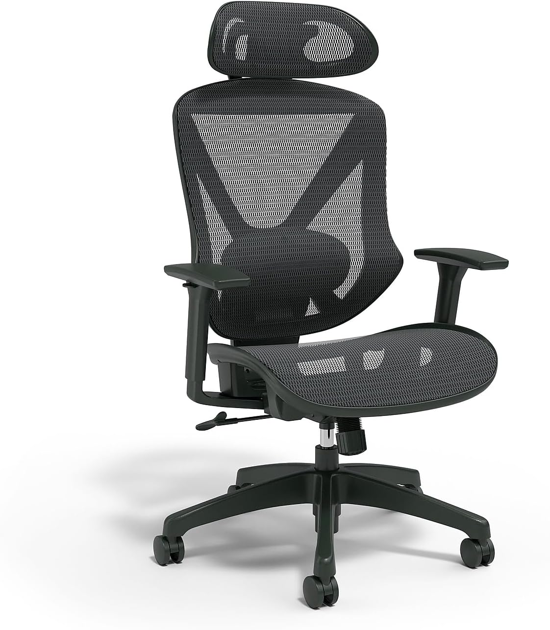 Staples Dexley Ergonomic Task Chair, Mesh, Ergonomic, Lumbar Support, Adjustable Height, Black