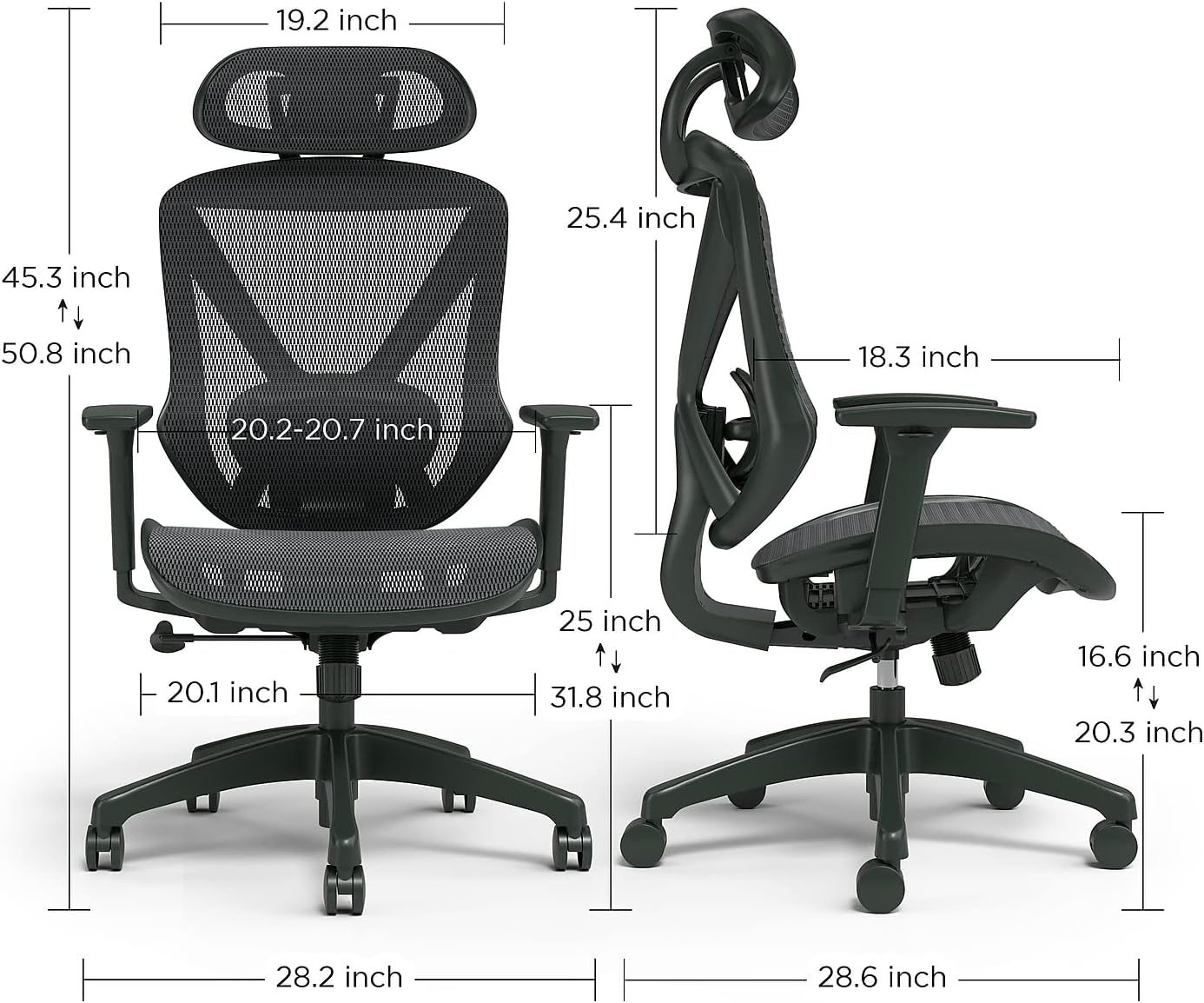 Staples Dexley Ergonomic Task Chair, Mesh, Ergonomic, Lumbar Support, Adjustable Height, Black