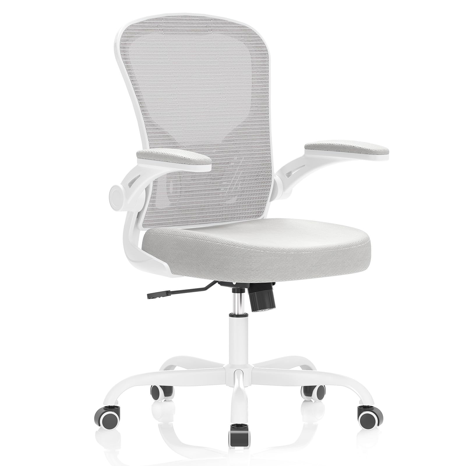 Office Chair, Ergonomic Desk Chairs 330LBS Capacity High Back Mesh Computer Chair with Flip-up Armrests, Comfy Work Chair with Adjustable Lumbar Support, Rolling Chair