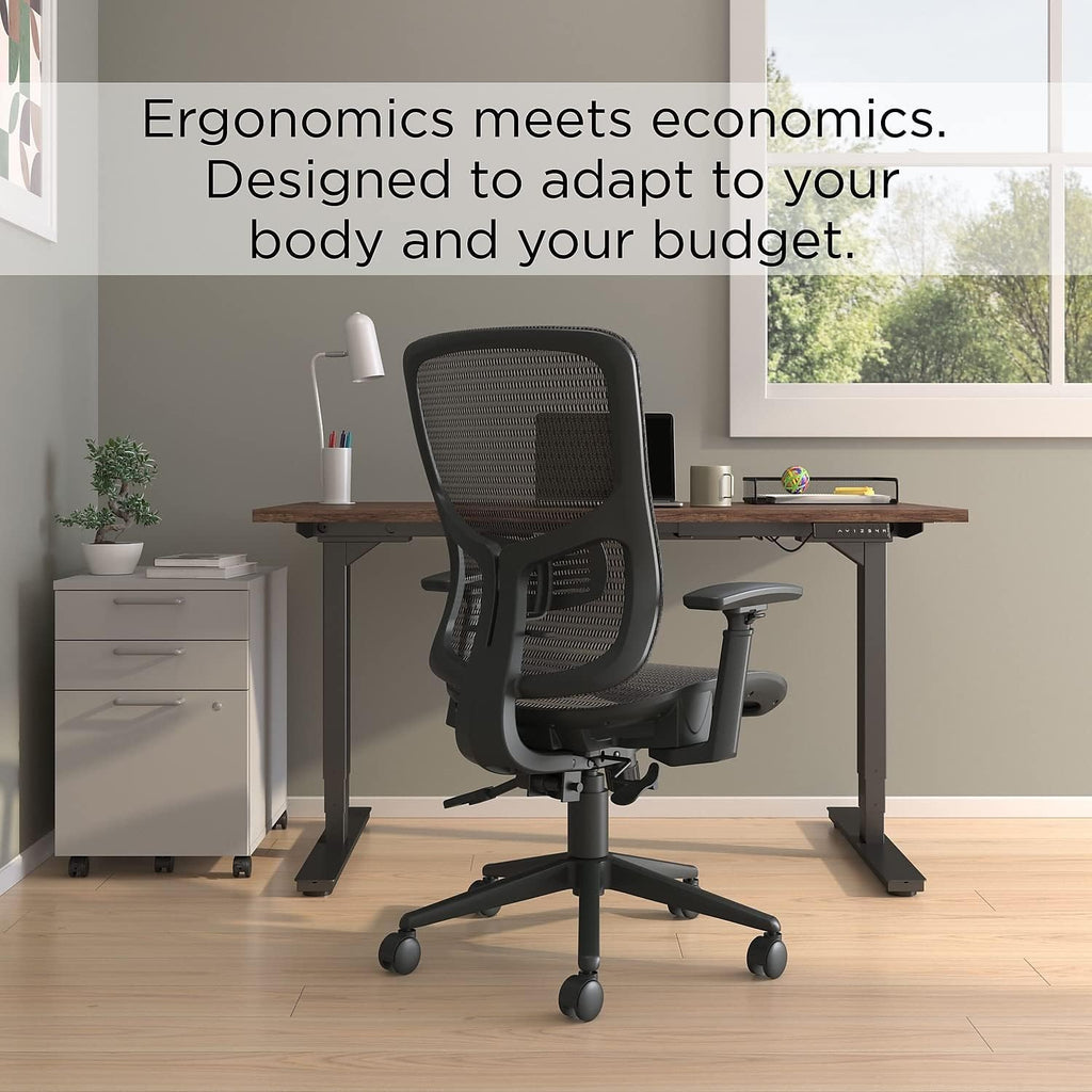 STAPLES Kroy Ergonomic Task Chair, Mesh, Ergonomic, Lumbar Support, Adjustable Height, Black