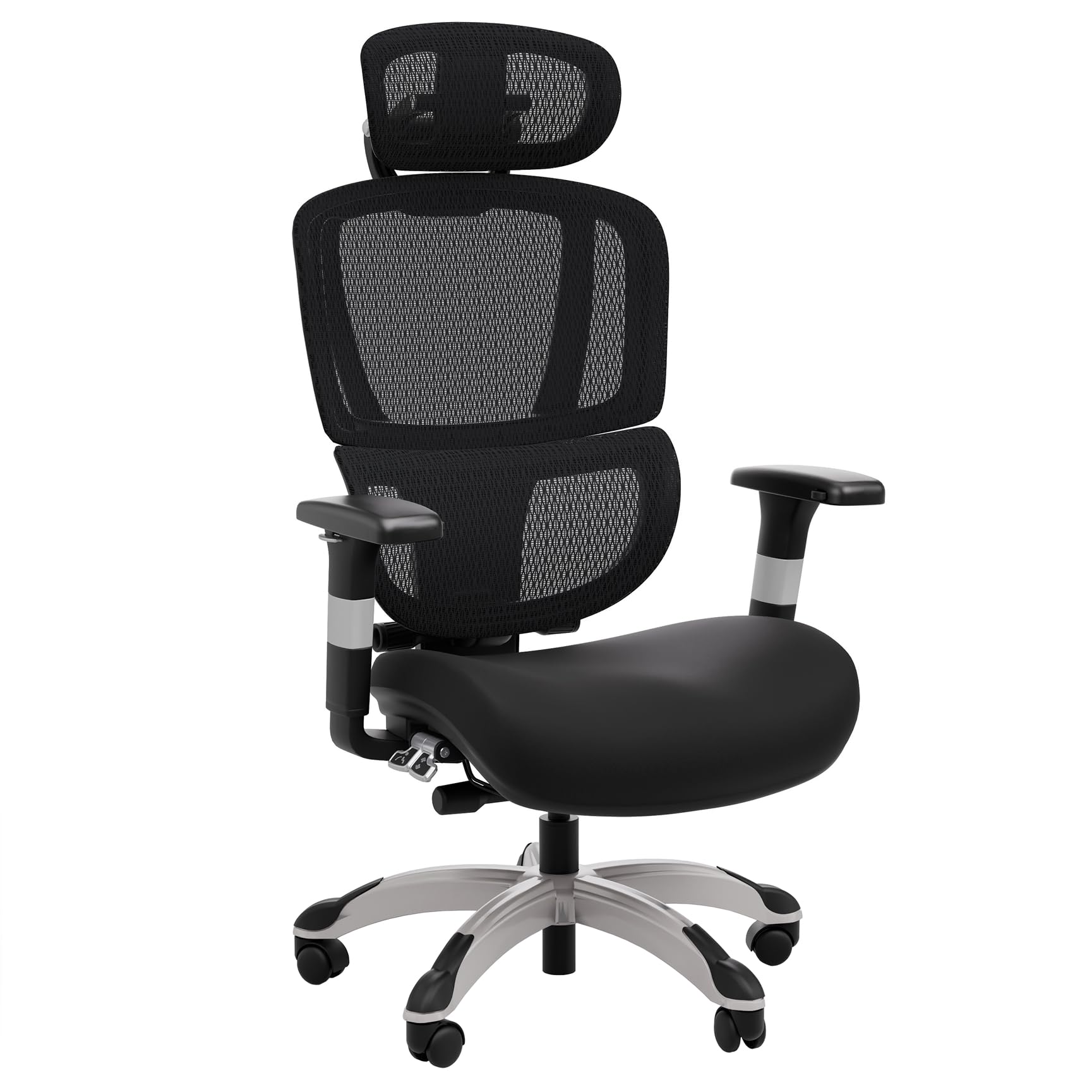 STAPLES Hyken Ergonomic Task Chair, Mesh, Ergonomic, Lumbar Support, Swivel, Black