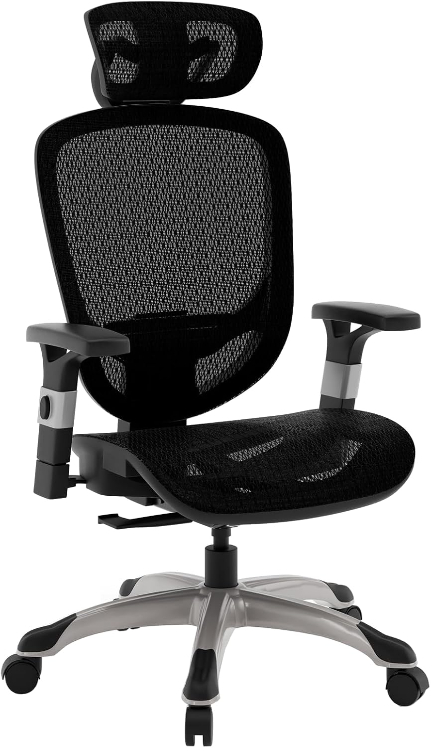 STAPLES Hyken Ergonomic Task Chair, Mesh, Ergonomic, Lumbar Support, Swivel, Black