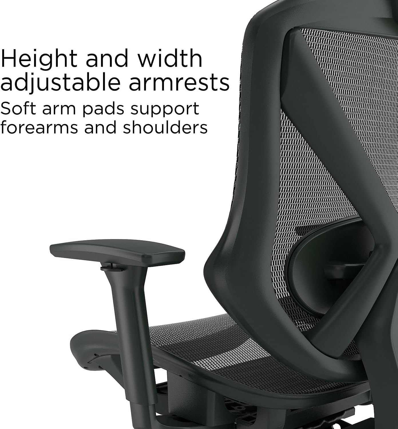 Staples Dexley Ergonomic Task Chair, Mesh, Ergonomic, Lumbar Support, Adjustable Height, Black
