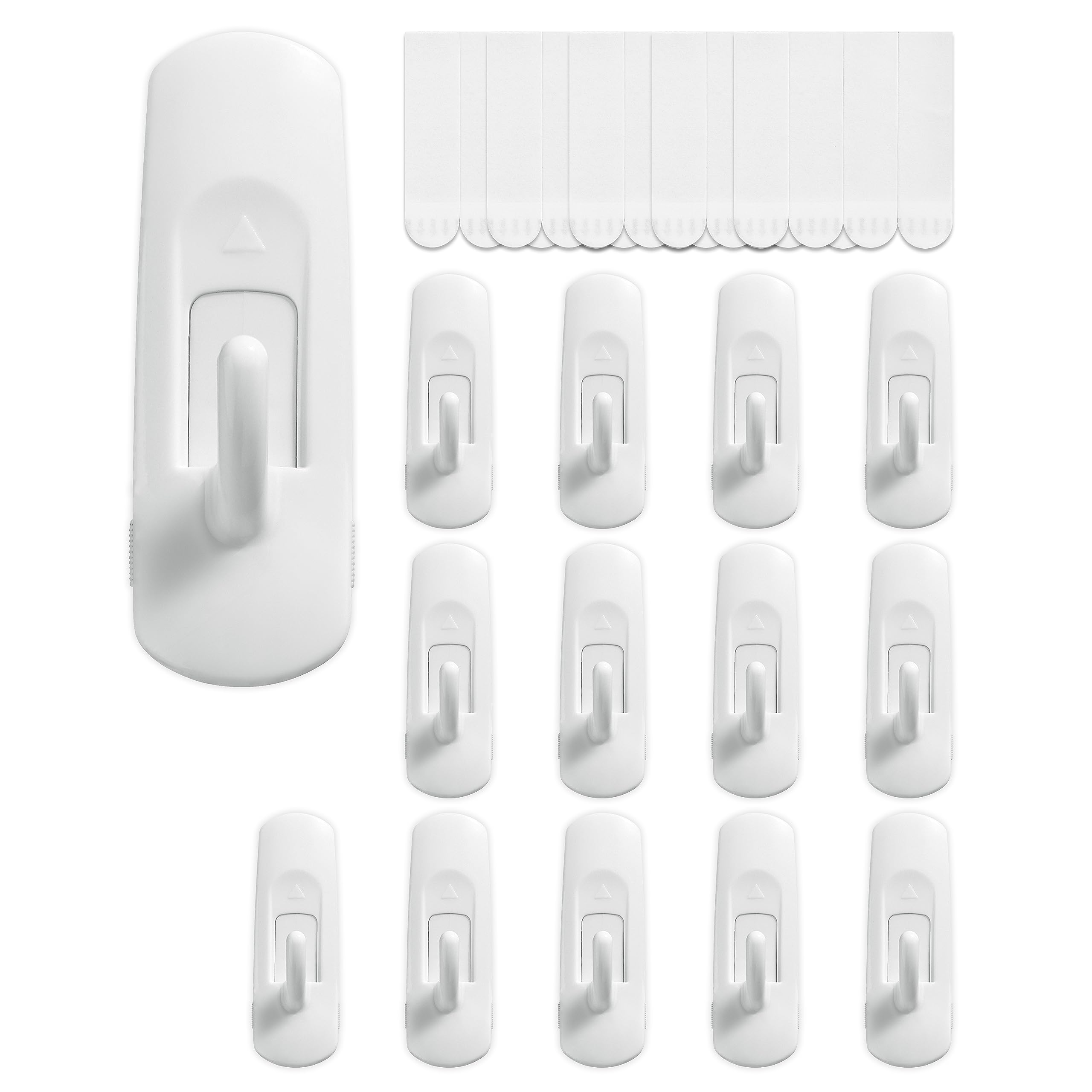 100 Small Hooks+120 Removable Strips, Clear Wire Hanger Hooks, Damage-Free Utility Hooks, Heavy Duty with Adhesive Strips, No Tools Wall Hook for Hanging, Value Pack