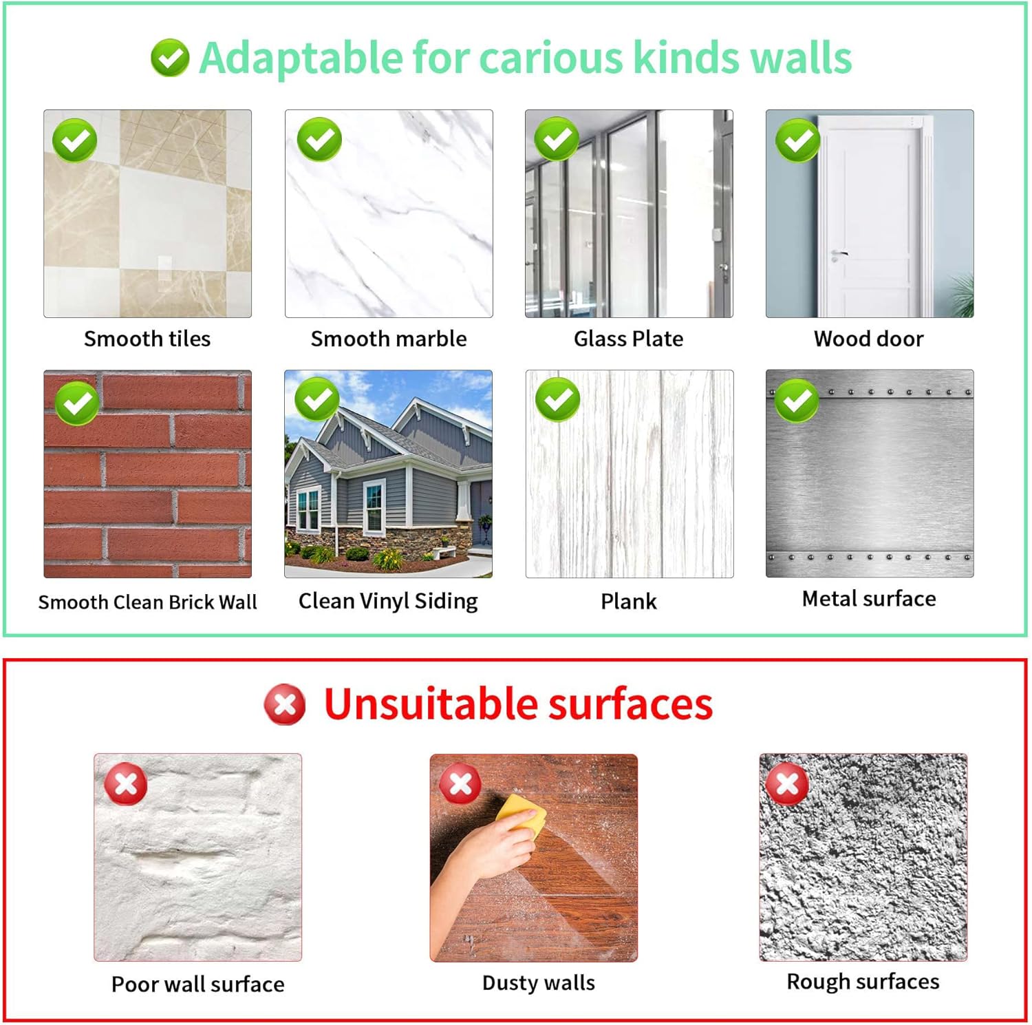 Antimbee 40-Pack Adhesive Hooks for Hanging, Heavy Duty Hooks 37 lb(Max), Adhesive Wall Hanger fit Home, Bathroom, Kitchen, Office and Outdoor