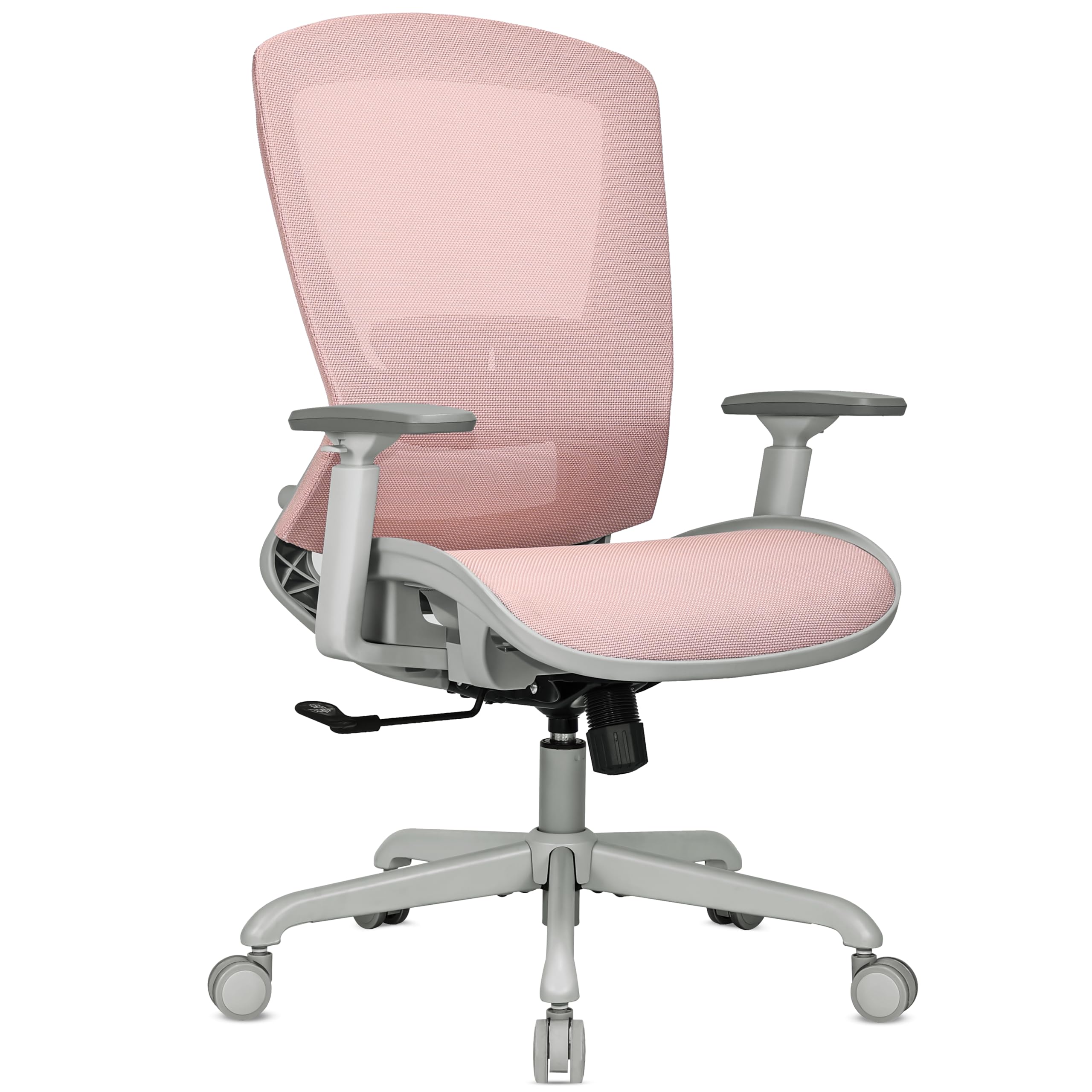 ELABEST Mesh Office Chair,Ergonomic Computer Desk Chair,Sturdy Task Chair- Adjustable Lumbar Support & Armrests,Tilt Function,Comfort Wide Seat,Swivel Home Office Chair (Black)