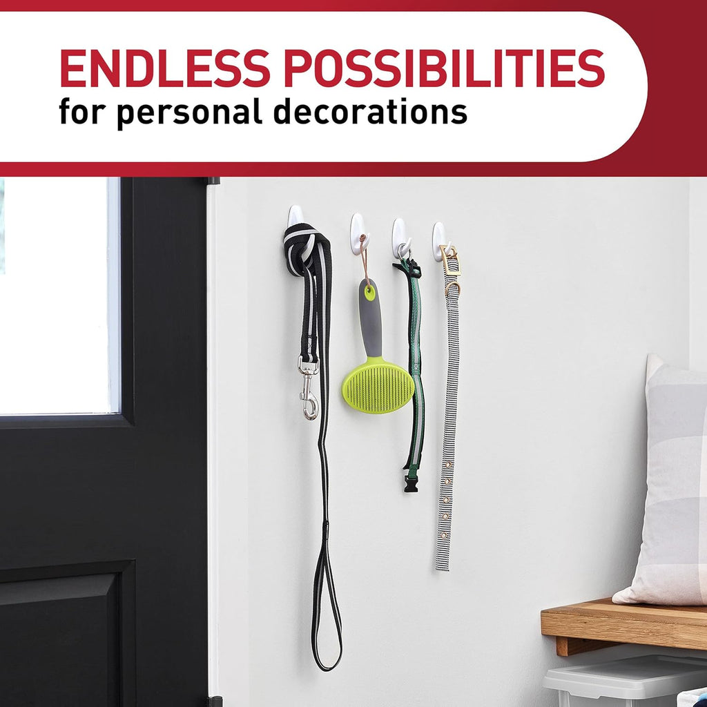 Command Medium Designer Hooks Value Pack, Damage-Free Hanging with Adhesive Strips, No Tools Wall Hook for Decorations in Living Spaces, 50 Sets of 1 Hook and 1 Strip